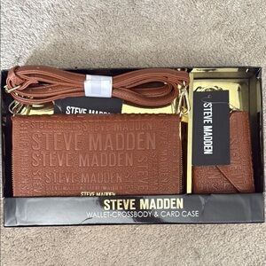 Steve Madden Brown Crossbody Bag and Card Case